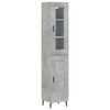 vidaXL H&aacute;r Sk&aacute;pur Steypugr&aacute;r 34,5x34x180 cm Samsettur Vi&eth;ur