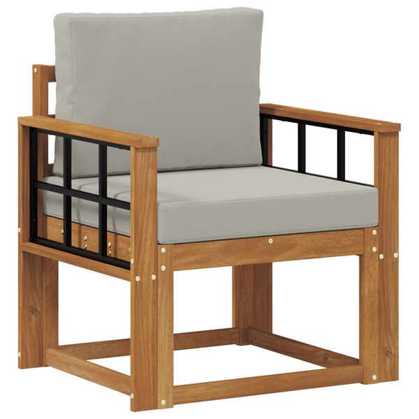 vidaXL &Uacute;tis&oacute;fi Solid Akas&iacute;uskei&eth; og P&oacute;lyester N&aacute;tt&uacute;ruleg og lj&oacute;s gr&aacute;