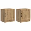 vidaXL Noat&ouml;flu sk&aacute;pur 2 pcs Handverkseik 43 x 34,5 x 47 cm