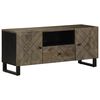 vidaXL Sj&oacute;nvarpssk&aacute;pur Svartur 105x33x46 cm Gegnheill Mang&oacute;vi&eth;ur
