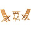 vidaXL Folding bistro sett 3 pcs Br&uacute;nn Hrein akas&iacute;utr&eacute;
