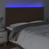 vidaXL LED h&ouml;fu&eth;gafl D&ouml;kkbr&uacute;nt 180x5x118/128 cm Efni