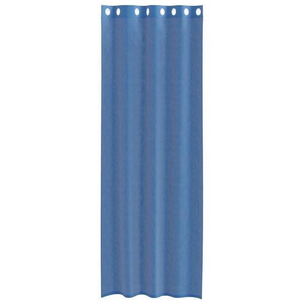 vidaXL Voile Gluggatj&ouml;ld me&eth; Grommets 2 stk Royal Blue