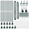 vidaXL Girðingarpóstar 13 pcs Grænn Ø32mm 150 cm Sinkhúðað stál