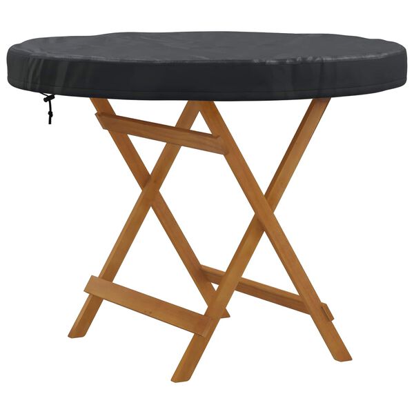 vidaXL Utandyra bor&eth;hett Svartur 102 x 102 x 10 cm 600D Oxford efni