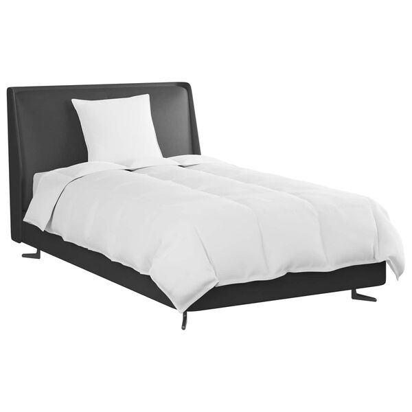 vidaXL Vetrar s&aelig;ng me&eth; kodda 2 pcs Hv&iacute;tt D&uacute;nfja&eth;rir