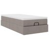 vidaXL Ottoman r&uacute;mgrind me&eth; d&yacute;nu Taupe 90x190 cm Efni