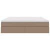 vidaXL R&uacute;m me&eth; geymslur&yacute;mi og d&yacute;nu Cappuccino 180 x 200 cm Gervile&eth;ur