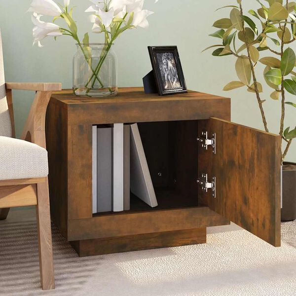 vidaXL S&oacute;fabor&eth; Reyklitu&eth; Eik 51x50x45 cm Samsettur Vi&eth;ur