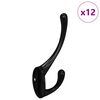 vidaXL F&ouml;t hanga 12 pcs Svartur 102 x 29 x 47mm Sinkblendi