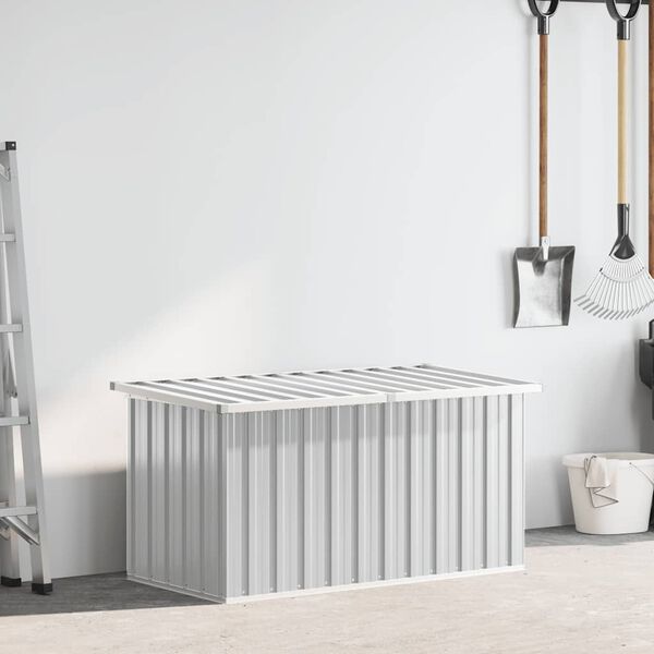 vidaXL Geymslukassi &iacute; Gar&eth;inn Gr&aacute;r 129x67x65 cm