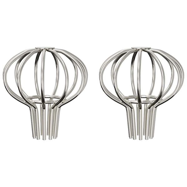 vidaXL &THORN;akrennu laufv&ouml;rn 2 pcs Silfur 50 mm Ry&eth;fr&iacute;tt St&aacute;l