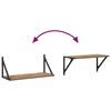 vidaXL Vegghyllur 2 pcs Artisan Eik 60 x 25 x 25,5 cm Samsettur vi&eth;ur