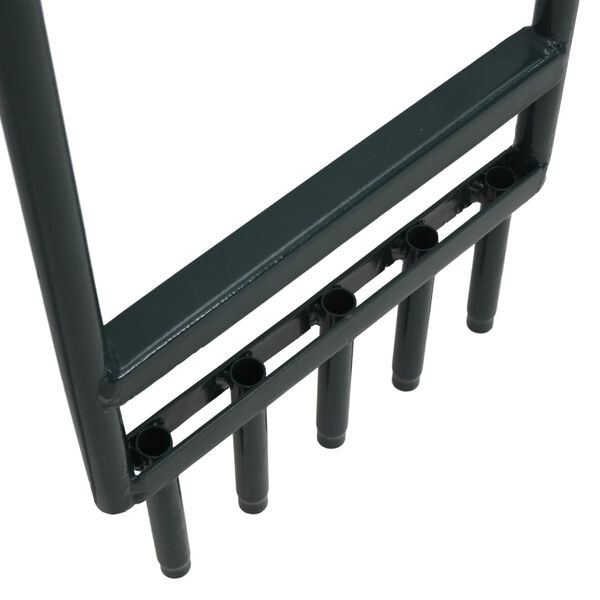 vidaXL Grasflatarloftari me&eth; 5 Holum Tindum Gr&aelig;nt Dufth&uacute;&eth;a&eth; St&aacute;l