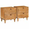 vidaXL Noat&ouml;flu sk&aacute;pur me&eth; sk&uacute;ffu 2 pcs L&eacute;tt br&uacute;nt 40 x 33 x 46 cm
