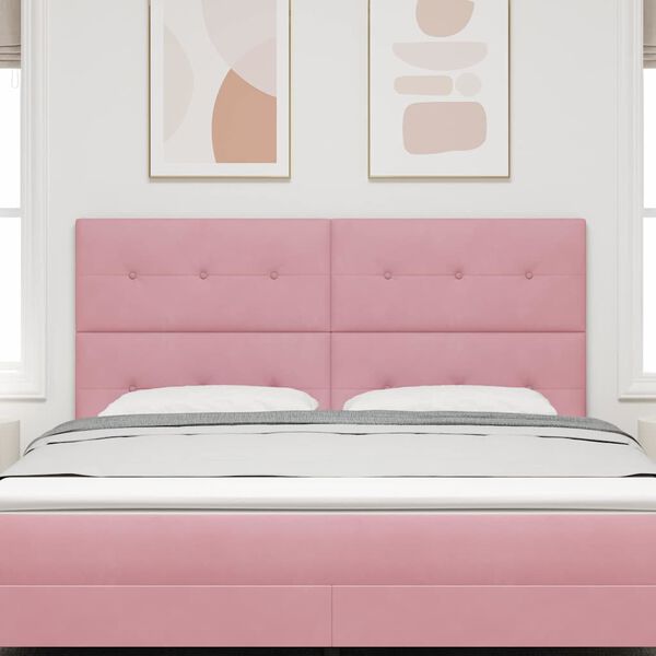 vidaXL H&ouml;f&eth;agafl Bleikur 180 cm Flauel