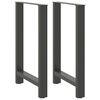 vidaXL barbor&eth;sf&aelig;tur antras&iacute;t 2 stk 60x(90-91) cm st&aacute;l