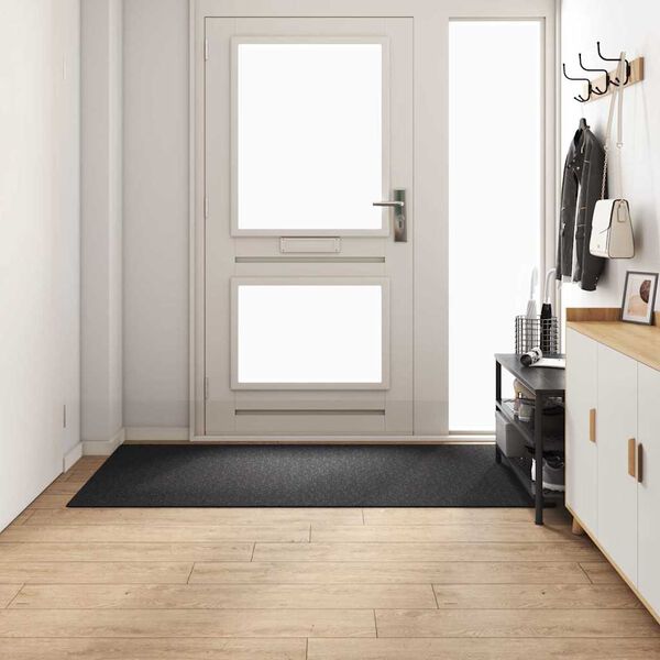 vidaXL Teppar&uacute;m D&ouml;kk gr&aacute; 100 x 200 cm 100% p&oacute;l&yacute;pr&oacute;p&yacute;len