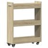 vidaXL Sk&aacute;pur me&eth; Hj&oacute;lum Sonomaeik 60x22x79 cm Samsettur Vi&eth;ur