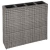 vidaXL Upph&aelig;kka&eth; Bl&oacute;maker 4 Bl&oacute;mapottar Polyrattan Gr&aacute;tt