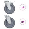 vidaXL Sn&uacute;ningshj&oacute;l me&eth; Boltagati 8 stk. 125 mm
