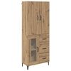 vidaXL H&aacute;bor&eth; Vegghengt Artisan Eik 69,5 x 34 x 180 cm Samsettur vi&eth;ur