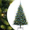vidaXL Gervi li&eth;a&eth;ur j&oacute;latr&eacute; 300 LED lj&oacute;s Gr&aelig;nn 180 cm PVC og PE