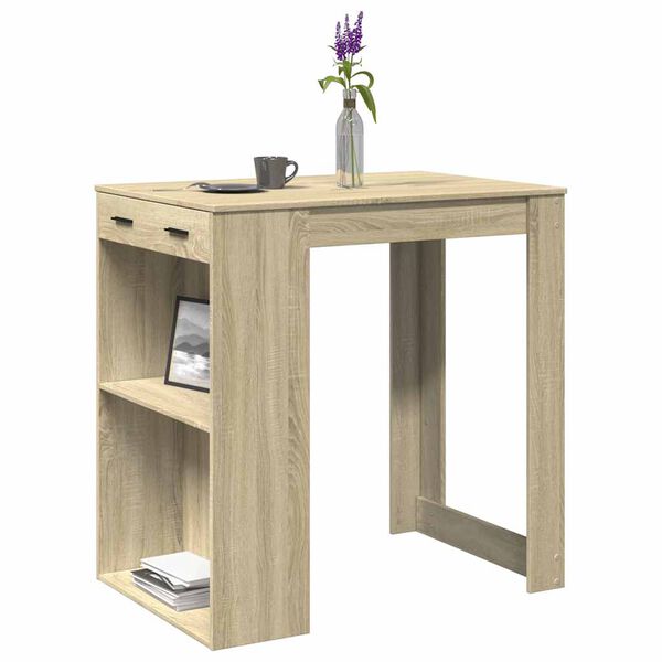 vidaXL Barborð Sonoma Eik 102x70x103,5 cm Samsettur Viður