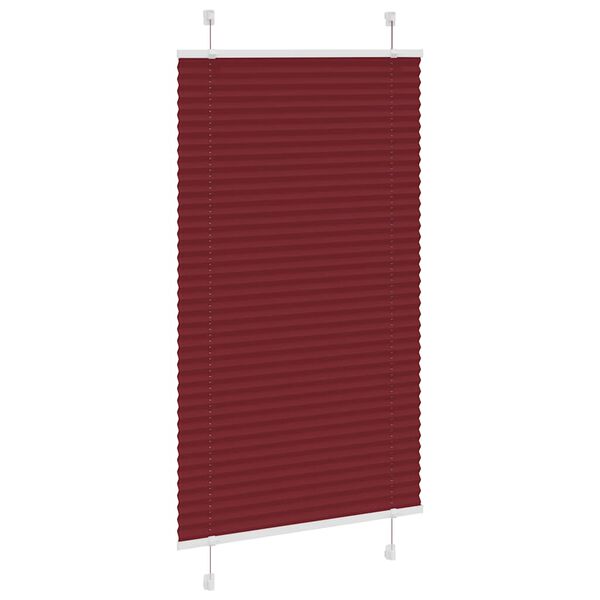 vidaXL Pleated Blind Bordeaux Rautt 80x150 cm Efni Breidd 79,4 cm