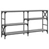 vidaXL Veggbor&eth; Gr&aacute;tt Sonoma 150x29x76,5 cm Samsettur Vi&eth;ur