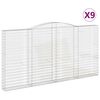 vidaXL Bogadreginn Grj&oacute;tkassi 9 stk. 400x30x200/220 cm Sinkh&uacute;&eth;a&eth; J&aacute;rn