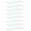 vidaXL B&oacute;kahillur 8 stk. Hv&iacute;tar 40x20x1,5 cm Samsettur Vi&eth;ur