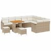 vidaXL Gar&eth;s&oacute;fa sett me&eth; p&uacute;&eth;i me&eth; geymslu 12 pcs Beige og krem