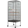 vidaXL Fuglab&uacute;r Svart 54x54x146 cm St&aacute;l