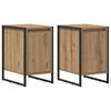 vidaXL N&aacute;ttbor&eth; 2 pcs Listama&eth;ur Eik 39,5 x 30 x 50 cm Samsettur vi&eth;ur