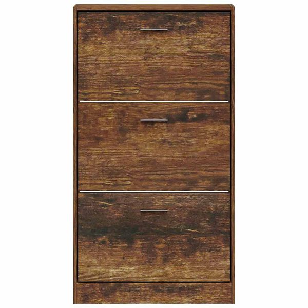 vidaXL Sk&oacute;sk&aacute;pur Reyklitu&eth; Eik 59x17x169 cm Samsettur Vi&eth;ur