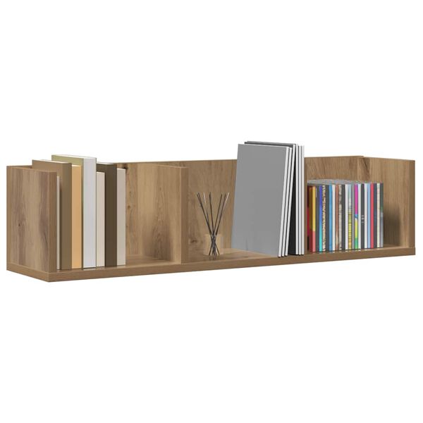 vidaXL CD Wall Shelf Handverks eik 75x18x18 cm Chipboard