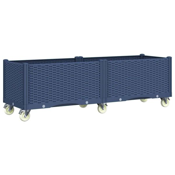 vidaXL Gr&oacute;&eth;urkassi me&eth; Hj&oacute;lum Bl&aacute;gr&aacute;r 160x50x54 cm PP