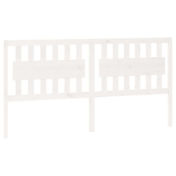 vidaXL H&ouml;f&eth;agafl fyrir R&uacute;m Hv&iacute;tur 185,5x4x100 cm Gegnheil Fura