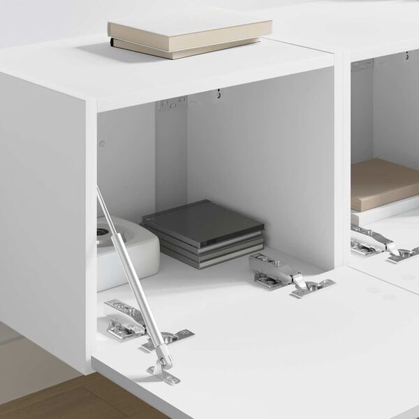 vidaXL Sj&oacute;nvarpsveggsk&aacute;pur Vegghengt 2 pcs Hv&iacute;tt 60 x 31 x 29.5 cm