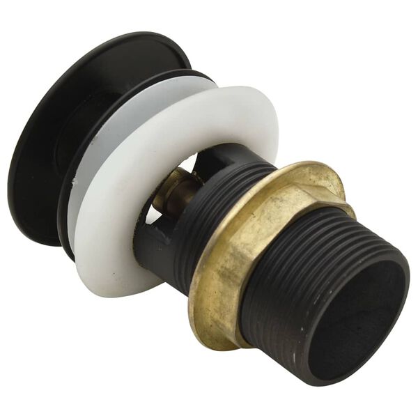 vidaXL Botnventill m/ Þrýstilokun & Afrennslislausn Grár 6,4x6,4x9,1cm