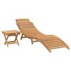 vidaXL S&oacute;lst&oacute;l 2 pcs Br&uacute;nn 198 x 55 x 58,5 cm Solid teak vi&eth;ur
