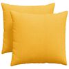 vidaXL S&oacute;fap&uacute;&eth;ar 2 pcs L&eacute;tt gult 50 x 50 cm Korduroy efni