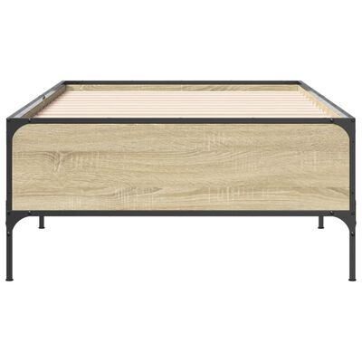 vidaXL Náttborð Sonoma Eikarlitur 90x200 cm Samsettur Viður og málmur