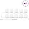 vidaXL Spegullj&oacute;s 12 pcs Hv&iacute;tt 4.5 x 4.5 x 4.8 cm Plast