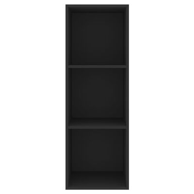 805481 vidaXL Wall-mounted TV Cabinet Black 37x37x107 cm Chipboard