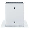 vidaXL Staðabotnar Ferkantaðir 4 stk 121x121 mm Galvaniseruðu Stál