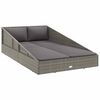 vidaXL Legubekkur Gr&aacute;r 110x200 cm P&oacute;l&yacute;rattan