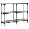 vidaXL Veggbor&eth; Gr&aacute;tt Sonoma 100x29x75 cm Samsettur Vi&eth;ur