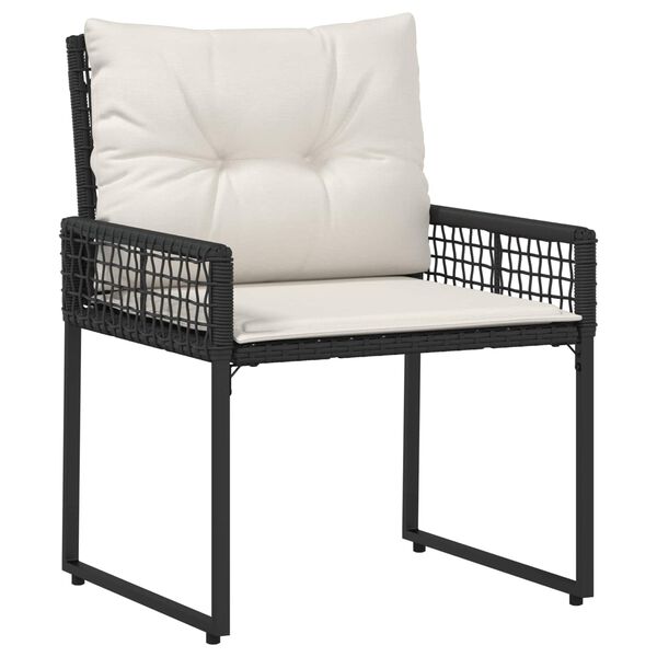 vidaXL Utandyra h&uacute;sgagna sett me&eth; p&uacute;&eth;i 3 pcs Svartur og Hv&iacute;tt